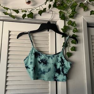 Tye-Dye Blue Shein Crop Top